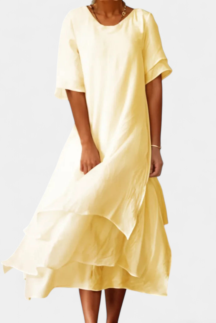 Vestido de Algodón Elegante y Capa de Eloise
