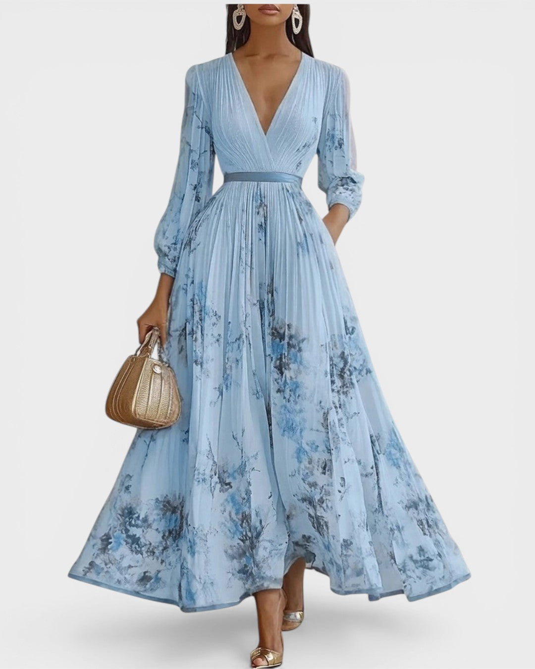 Ariadna™ | Vestido plisado floral elegante