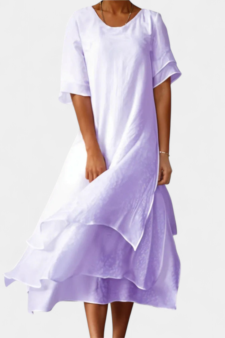 Vestido de Algodón Elegante y Capa de Eloise