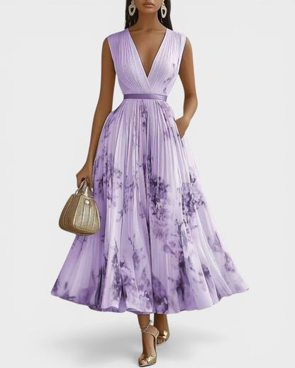 Ariadna™ | Vestido plisado floral elegante