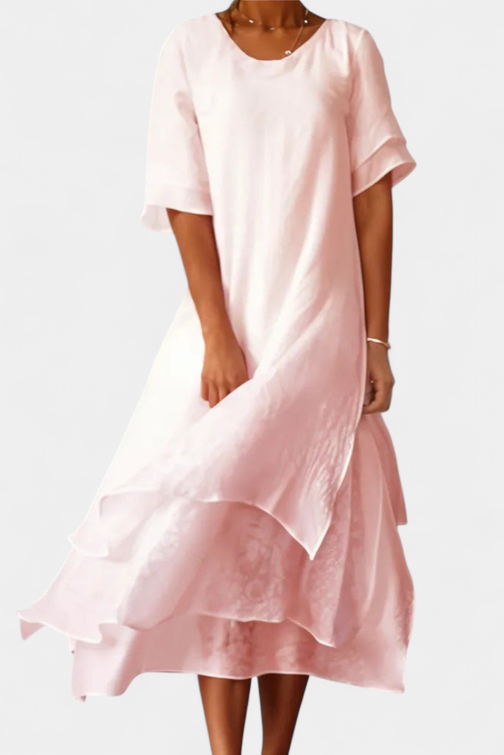 Vestido de Algodón Elegante y Capa de Eloise