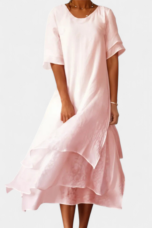 Vestido de Algodón Elegante y Capa de Eloise