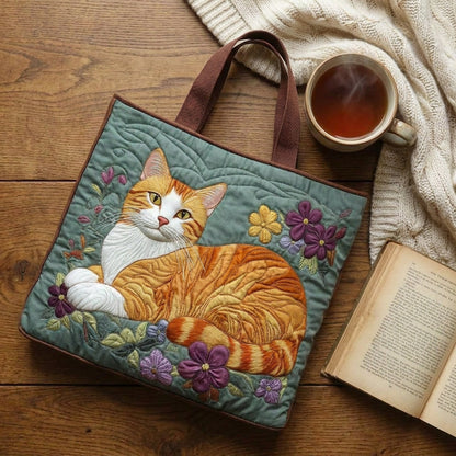 Quiltad väska – Rödbrun katt