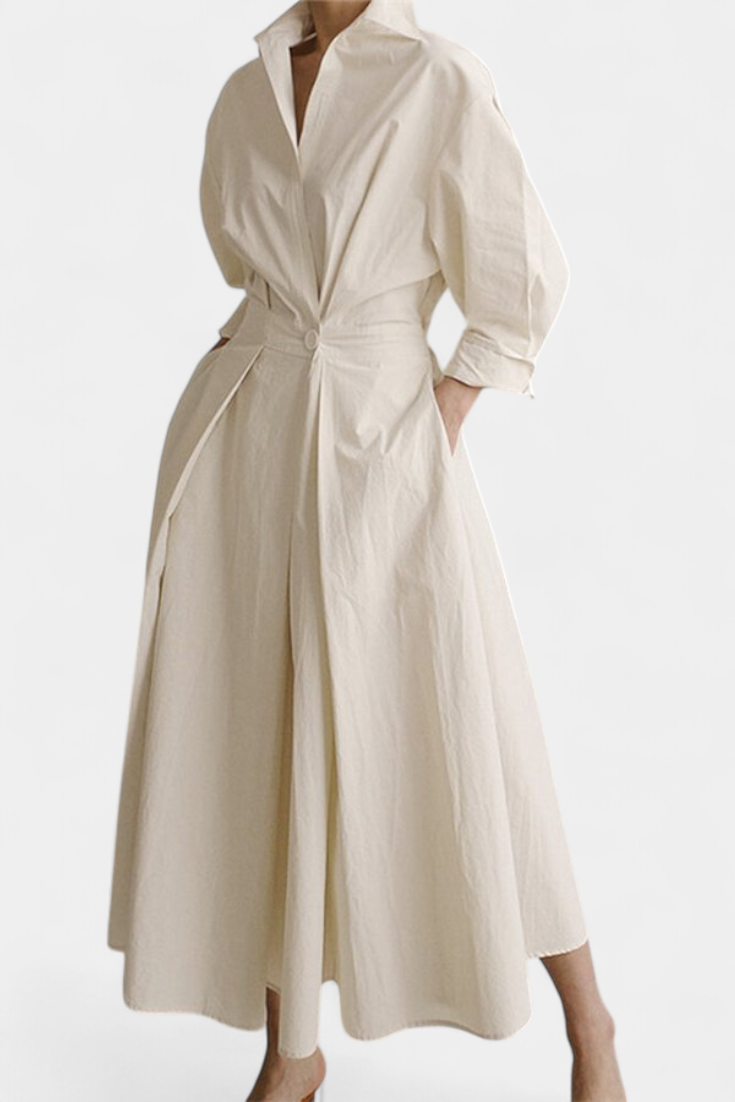 Vestido Maxi de Manga Larga Miriam Retro