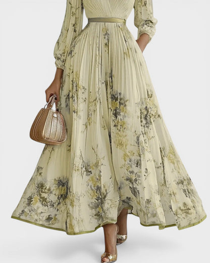 Ariadna™ | Vestido plisado floral elegante