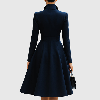 Leonor™ | Vestido abrigo azul marino