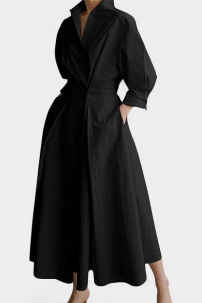 Vestido Maxi de Manga Larga Miriam Retro