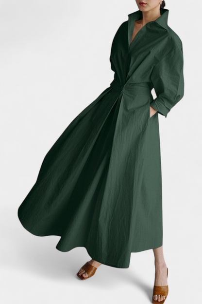 Vestido Maxi de Manga Larga Miriam Retro