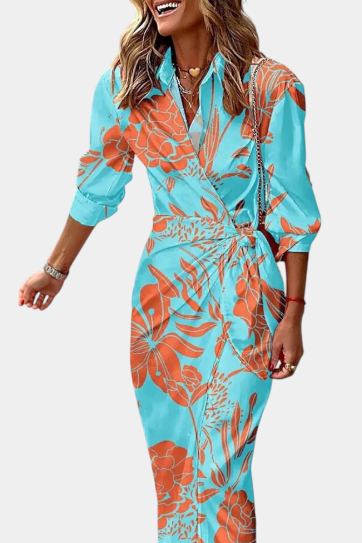 Vestido Envoltura Impreso Maira