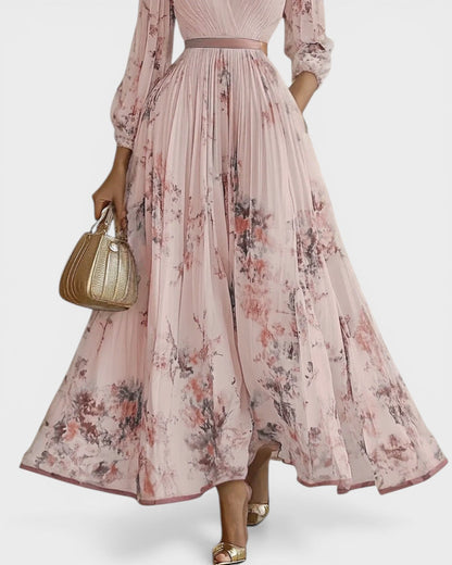 Ariadna™ | Vestido plisado floral elegante