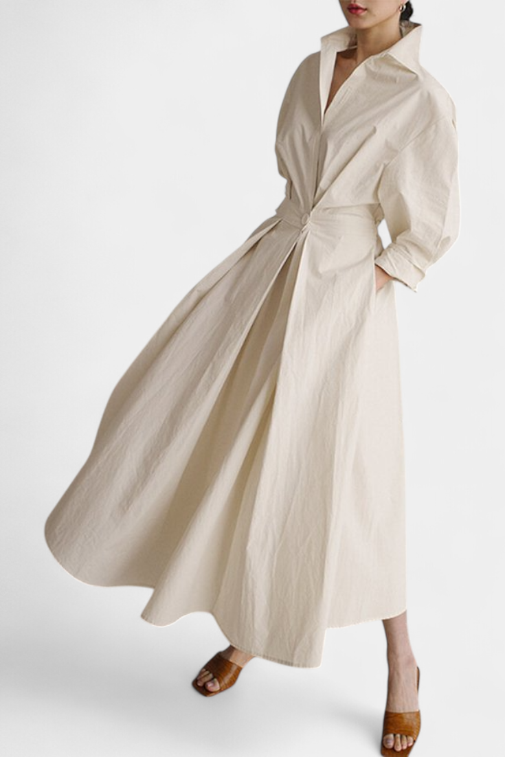 Vestido Maxi de Manga Larga Miriam Retro
