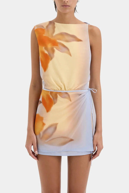 Vestido Mini Sereno en Floral Secuoya