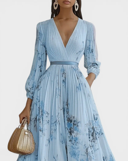 Ariadna™ | Vestido plisado floral elegante
