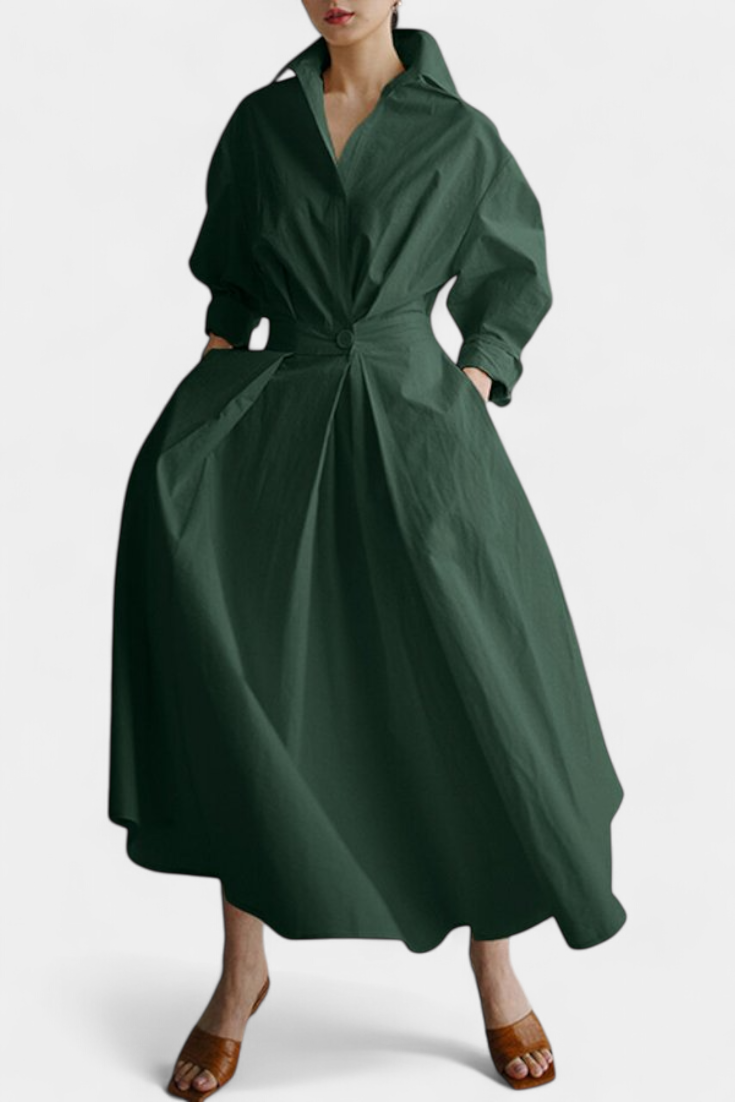 Vestido Maxi de Manga Larga Miriam Retro