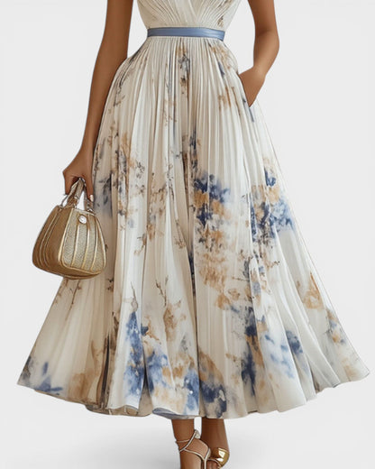 Ariadna™ | Vestido plisado floral elegante