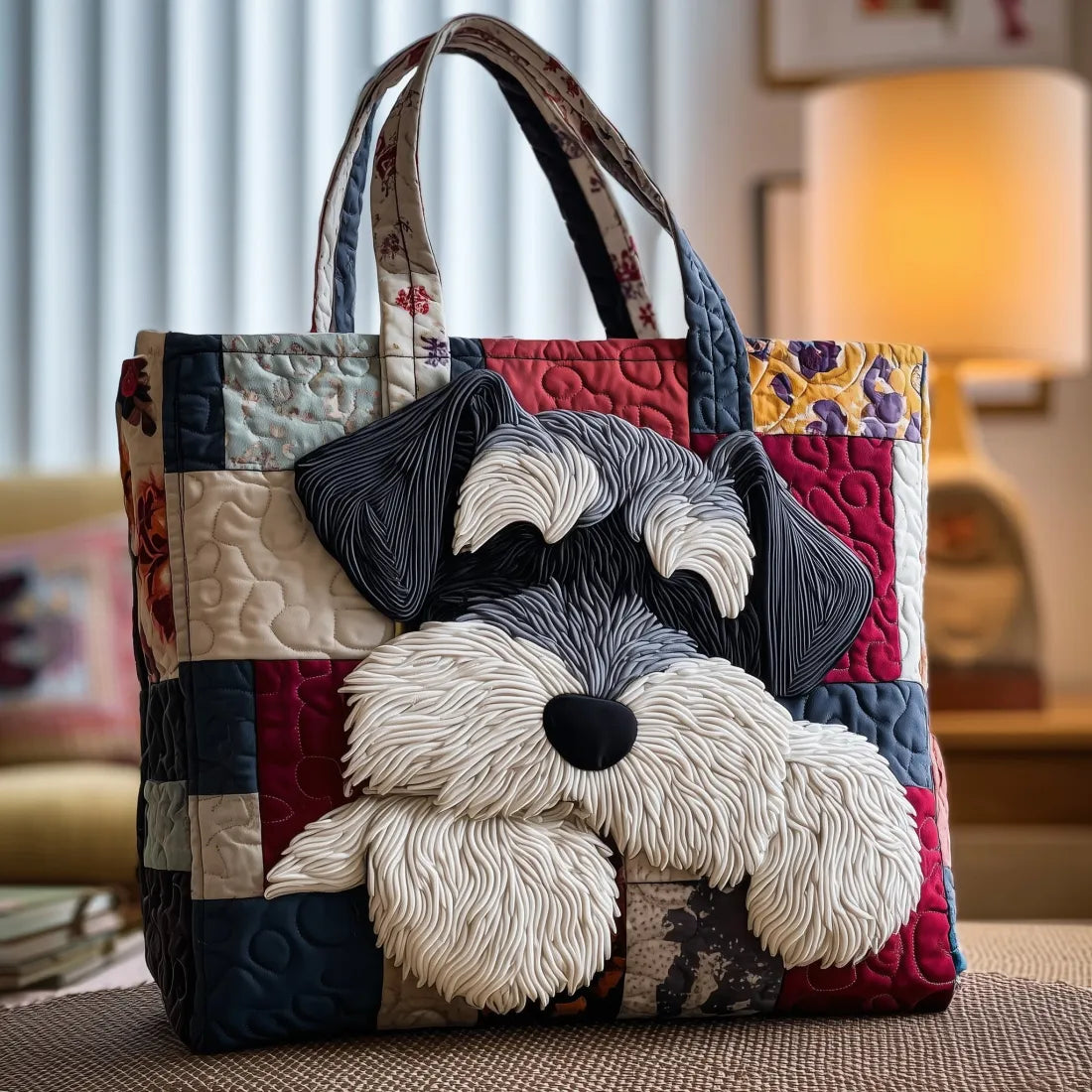Quiltad väska – Schnauzer