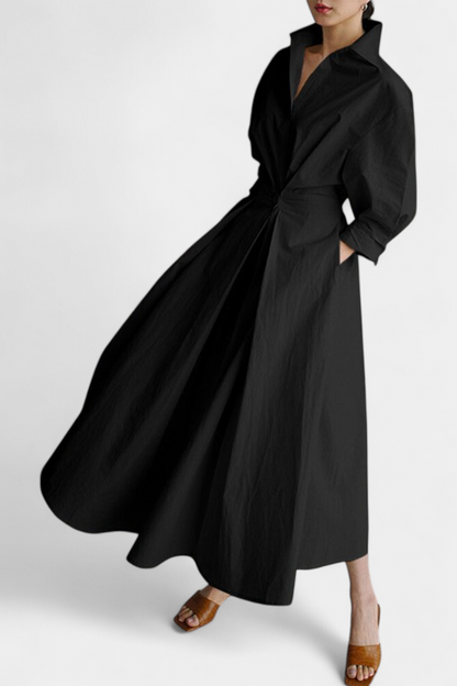 Vestido Maxi de Manga Larga Miriam Retro