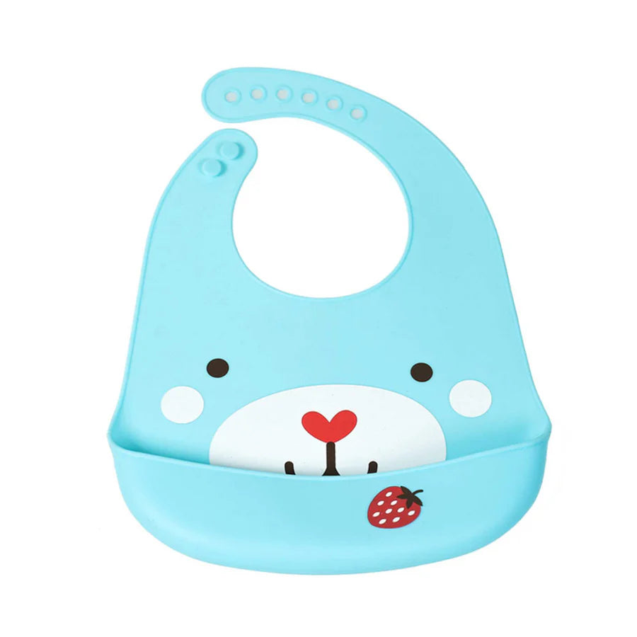 Baby Waterproof Silicone Bib with Pocket (set of 2)