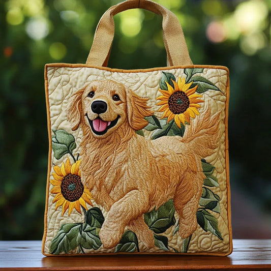 Quiltad väska – Golden retriever