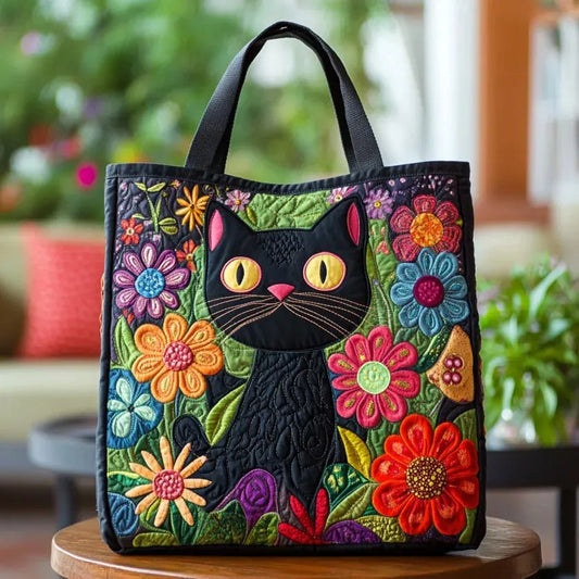 Quiltad väska – Förtrollad svart katt