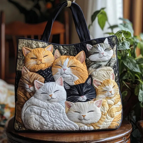 Quiltad väska – Sovande kattungar