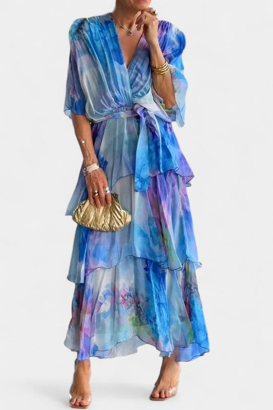 Vestido Maxi Floral Acuarela Carol