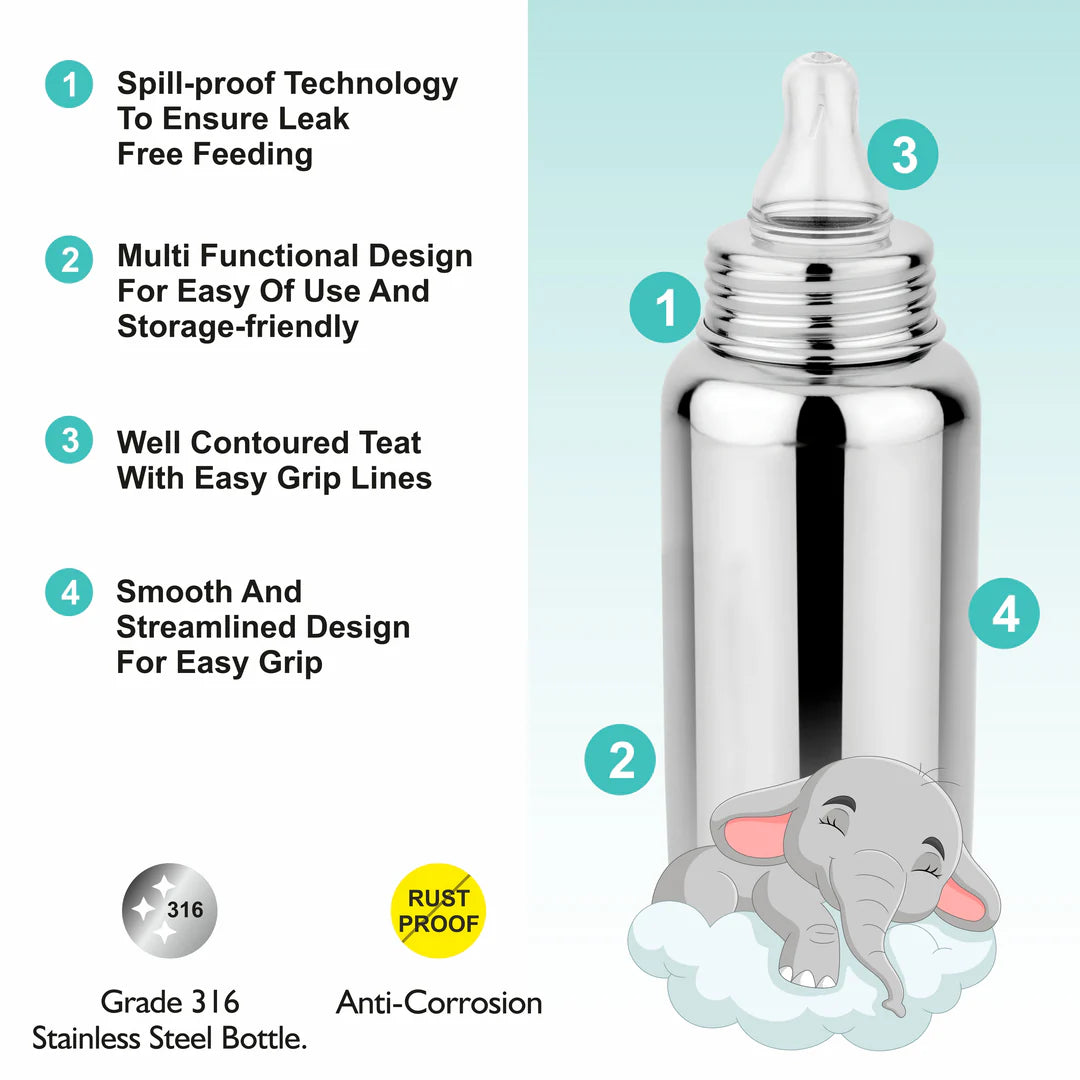 Stainless Steel Baby Feeding Bottle