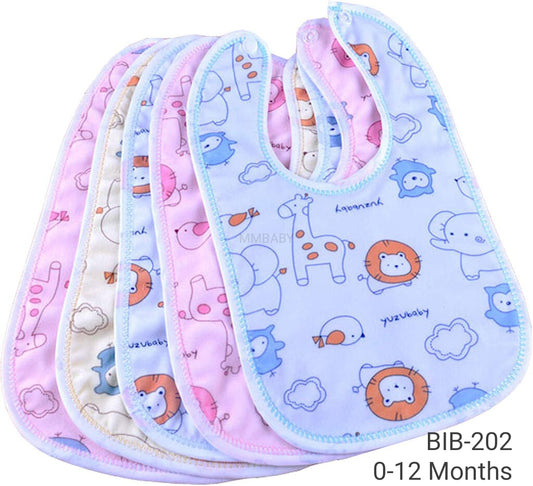 Baby Waterproof Cotton Bib with Pocket (Set of 2)