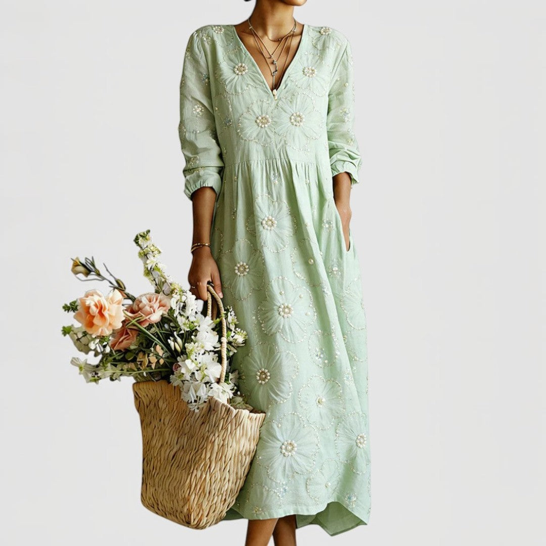 Laura™ | Vestido midi floral elegante