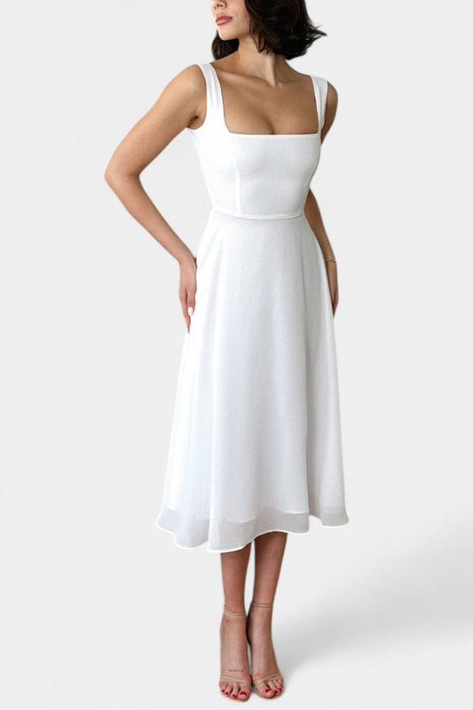 Vestido Midi A-Line Mary Sin Mangas