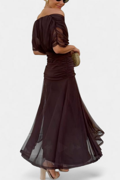 Magda™ | Vestido largo floral con escote en V