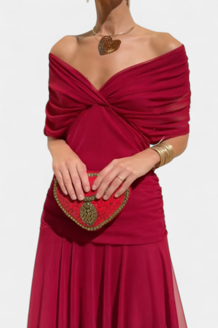 Magda™ | Vestido largo floral con escote en V