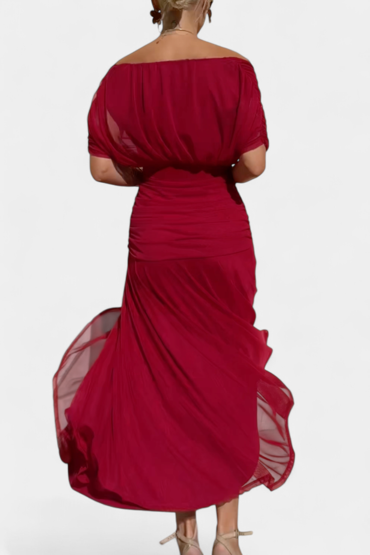 Magda™ | Vestido largo floral con escote en V
