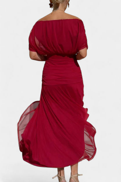 Magda™ | Vestido largo floral con escote en V