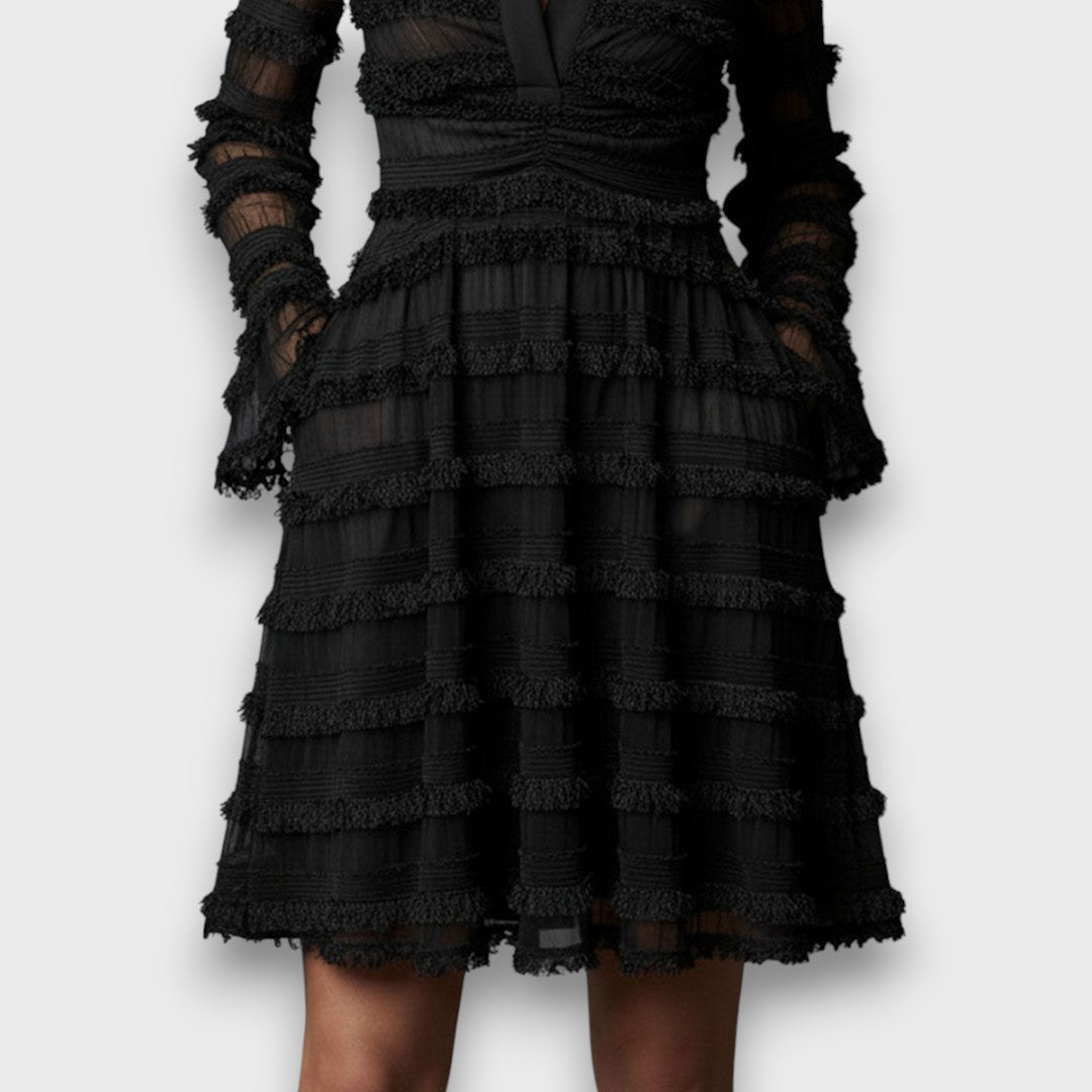 Raquel™ | Vestido midi con flecos elegante