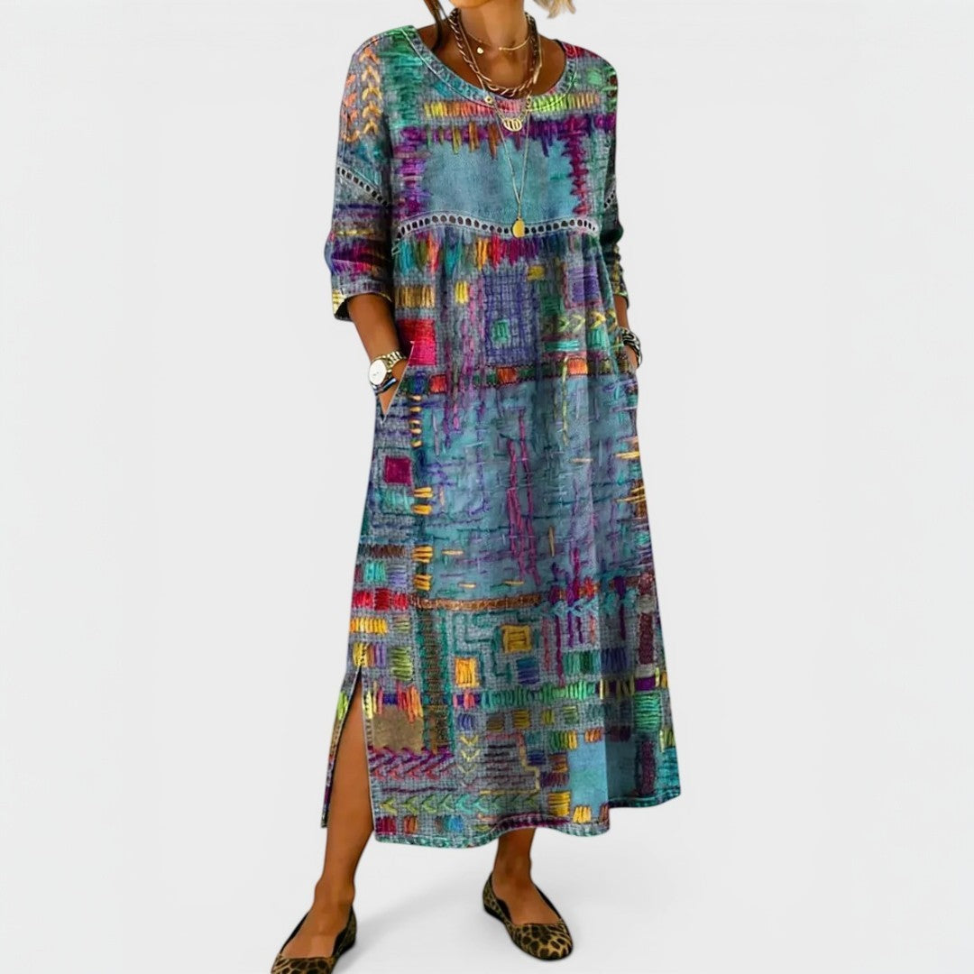 María™ | Vestido vaquero estampado
