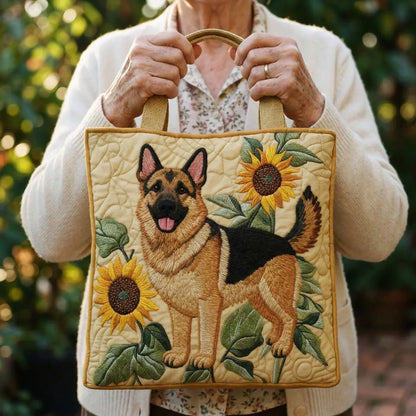 Quiltad väska – Schäfer med blommor