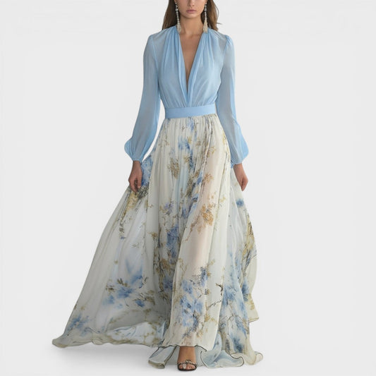 Valeria™ | Vestido maxi floral elegante