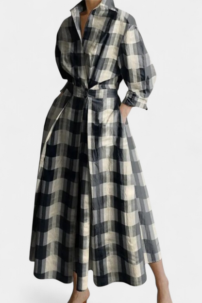 Vestido Maxi de Manga Larga Miriam Retro