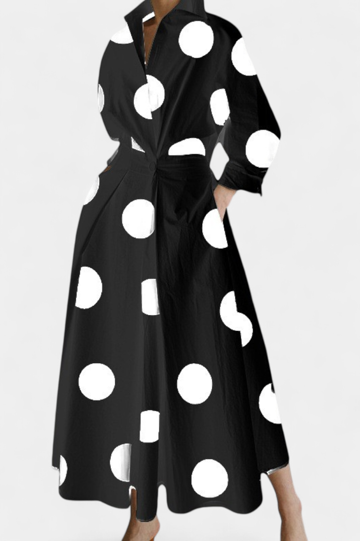 Vestido Maxi de Manga Larga Miriam Retro