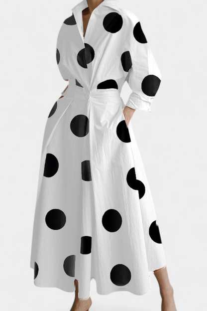Vestido Maxi de Manga Larga Miriam Retro