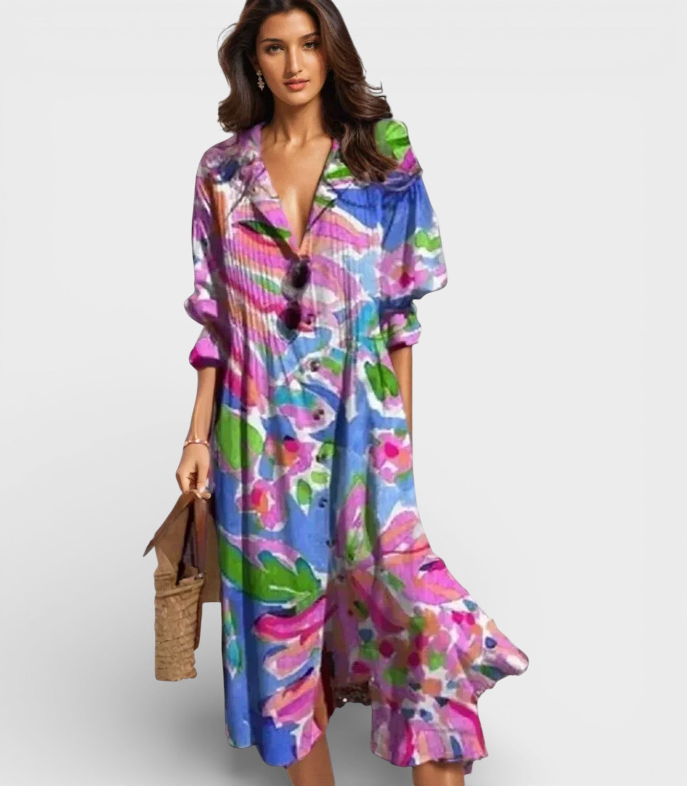Lidia™ | Vestido maxi boho fluido