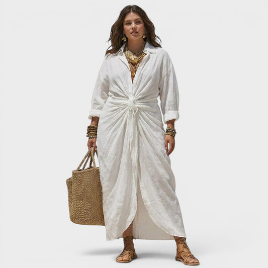 Vega™ | Vestido maxi elegante con nudo
