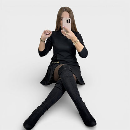 Carmen™ | Vestido plisado de manga comprida